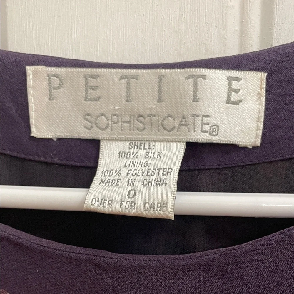 Silk Sleeveless Midi Dress in Deep Purple Floral - Picture 2 of 7